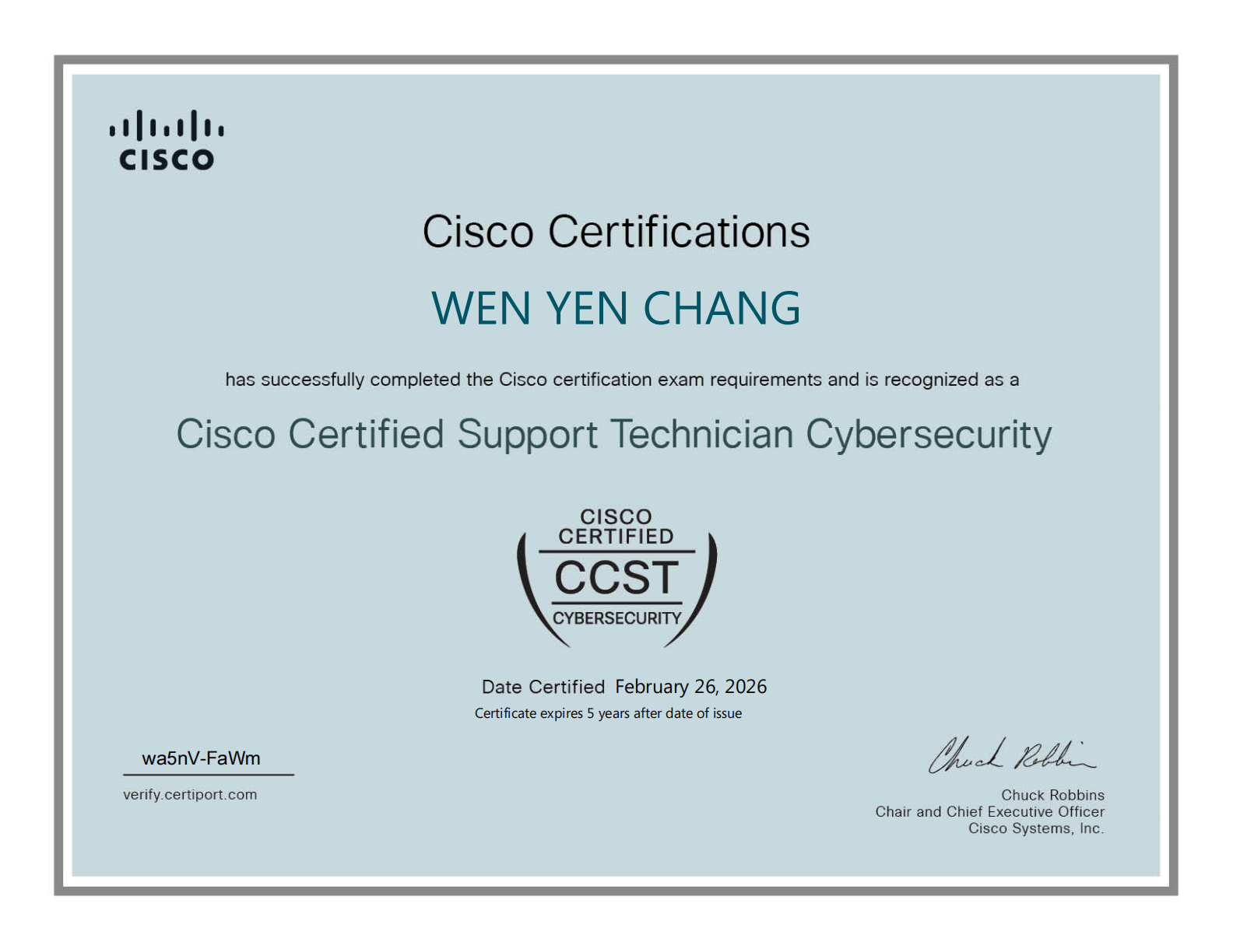Cisco CCST Cybersecurity